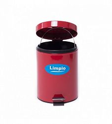 cos-gunoi-limpio-cx1-5l-inox-rosu